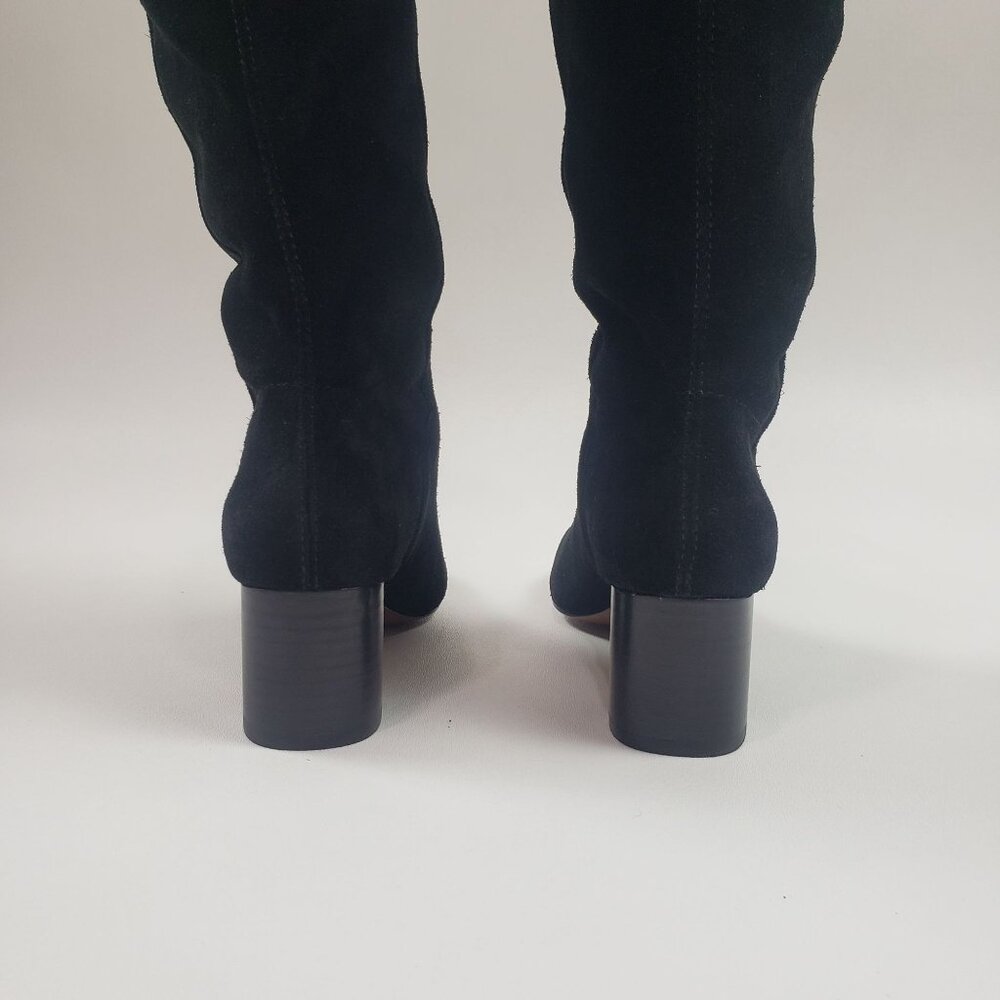 Madewell The Sylvia Over-The-Knee Boot In Suede Women 5.5M True Black Block Heel - Picture 9 of 15